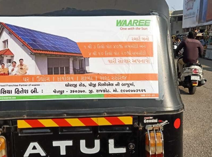 WAAREE Energies Limited - Auto Vinyl Campaign - Gujarat Region